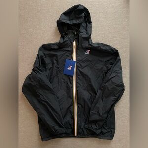 K-Way Black Windbreaker with Logo - size XS
